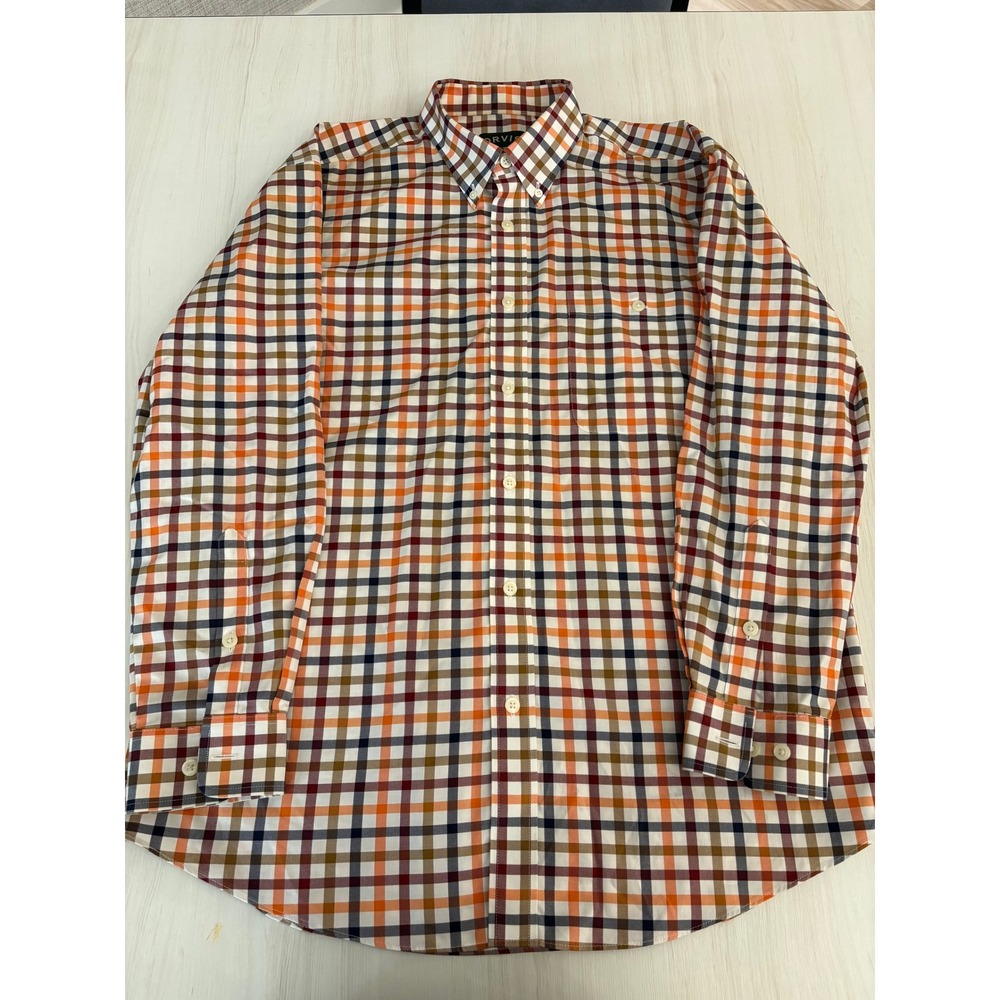 Orvis Men's XL Multicolor Plaid Button Down Shirt Long Sleeve Outdoor Casual